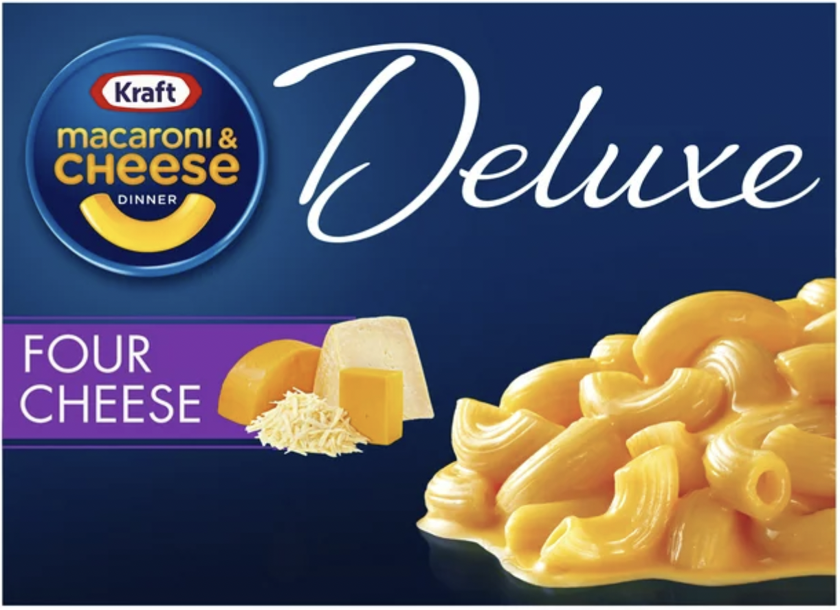 Kraft deluxe four cheese macaroni and cheese